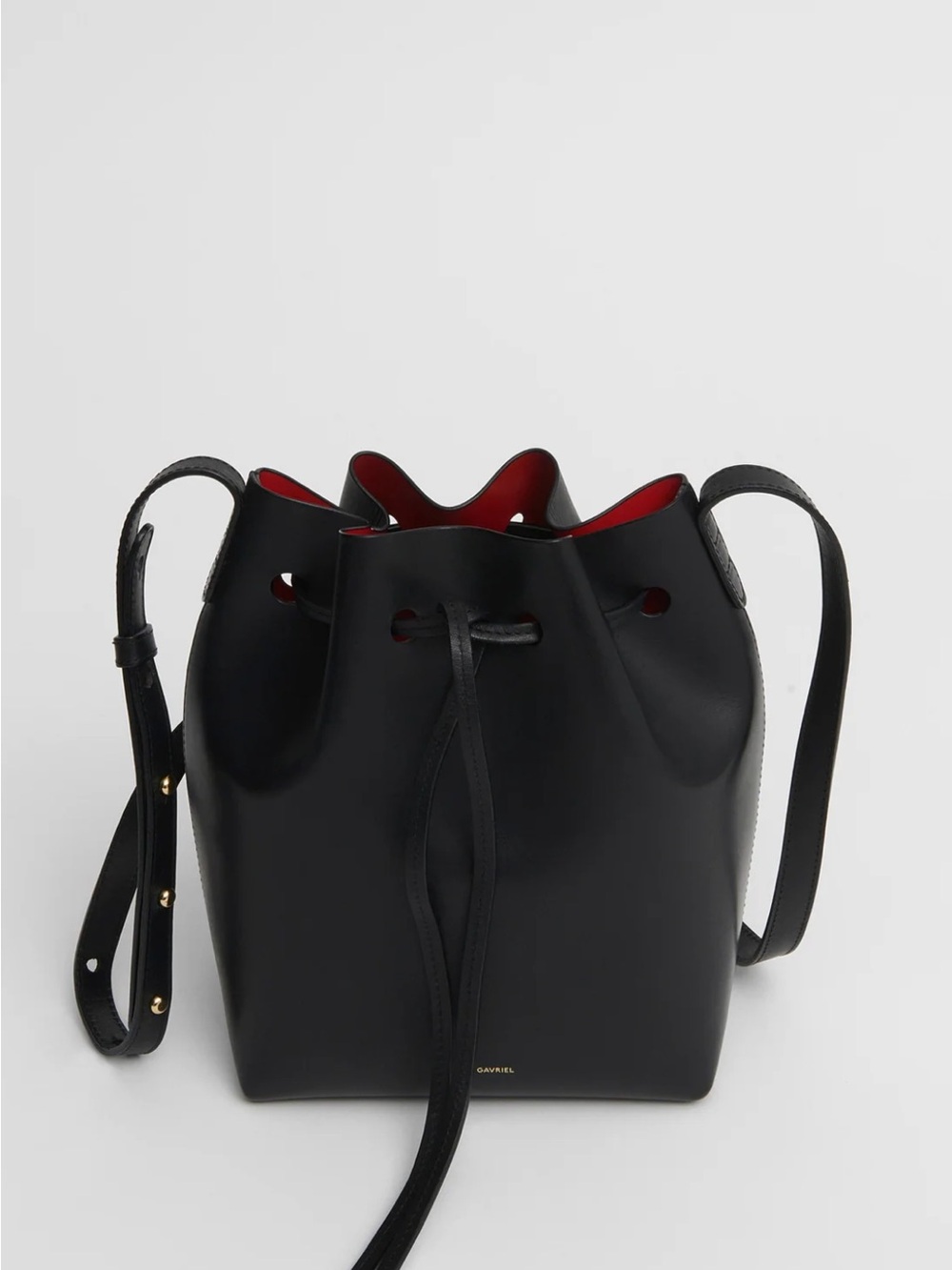 Mansur Gavriel Bucket Bag with Red Interior